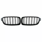 (SET) Gloss Black Front Bumper Kidney Grilles For BMW (F30) (F31) 2012-2018 (SHIPPED)