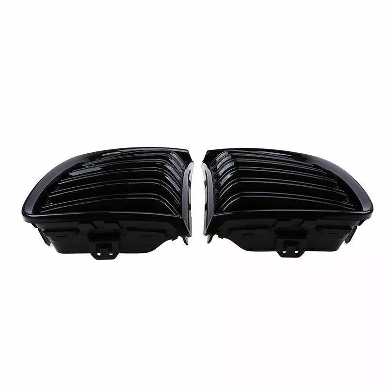 (SET) BMW 3 Series E90 E91 2006-2008 (PRE-LCI)  Gloss Black Front Kidney Grill Grille Bumper (SHIPPED)