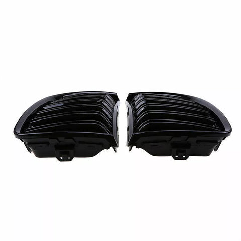 (SET) BMW 3 Series E90 E91 2006-2008 (PRE-LCI)  Gloss Black Front Kidney Grill Grille Bumper (SHIPPED)