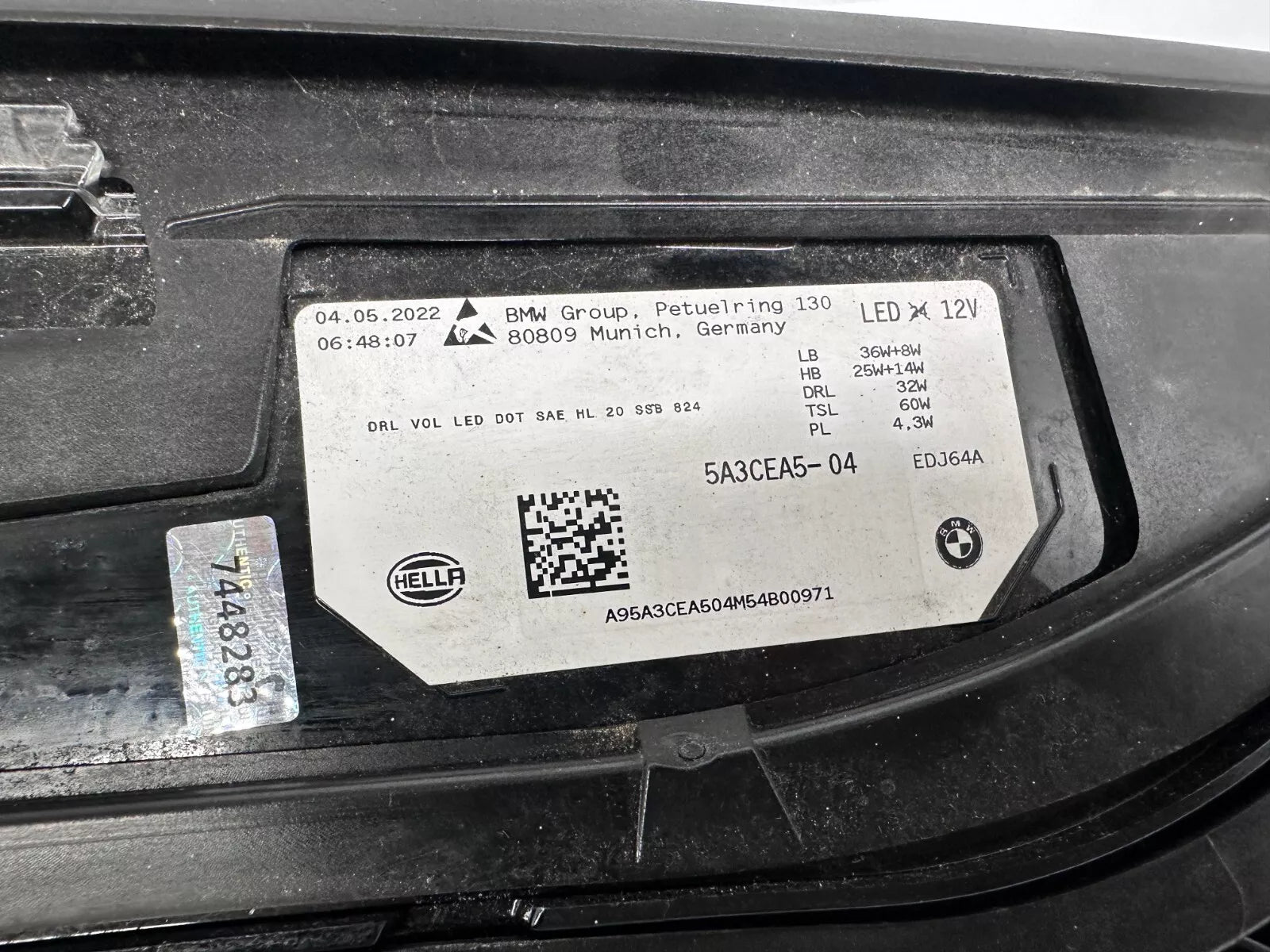 2022 2023 2024 BMW IX LEFT DRIVER LASER FULL LED HEADLIGHT OEM 22 23 24