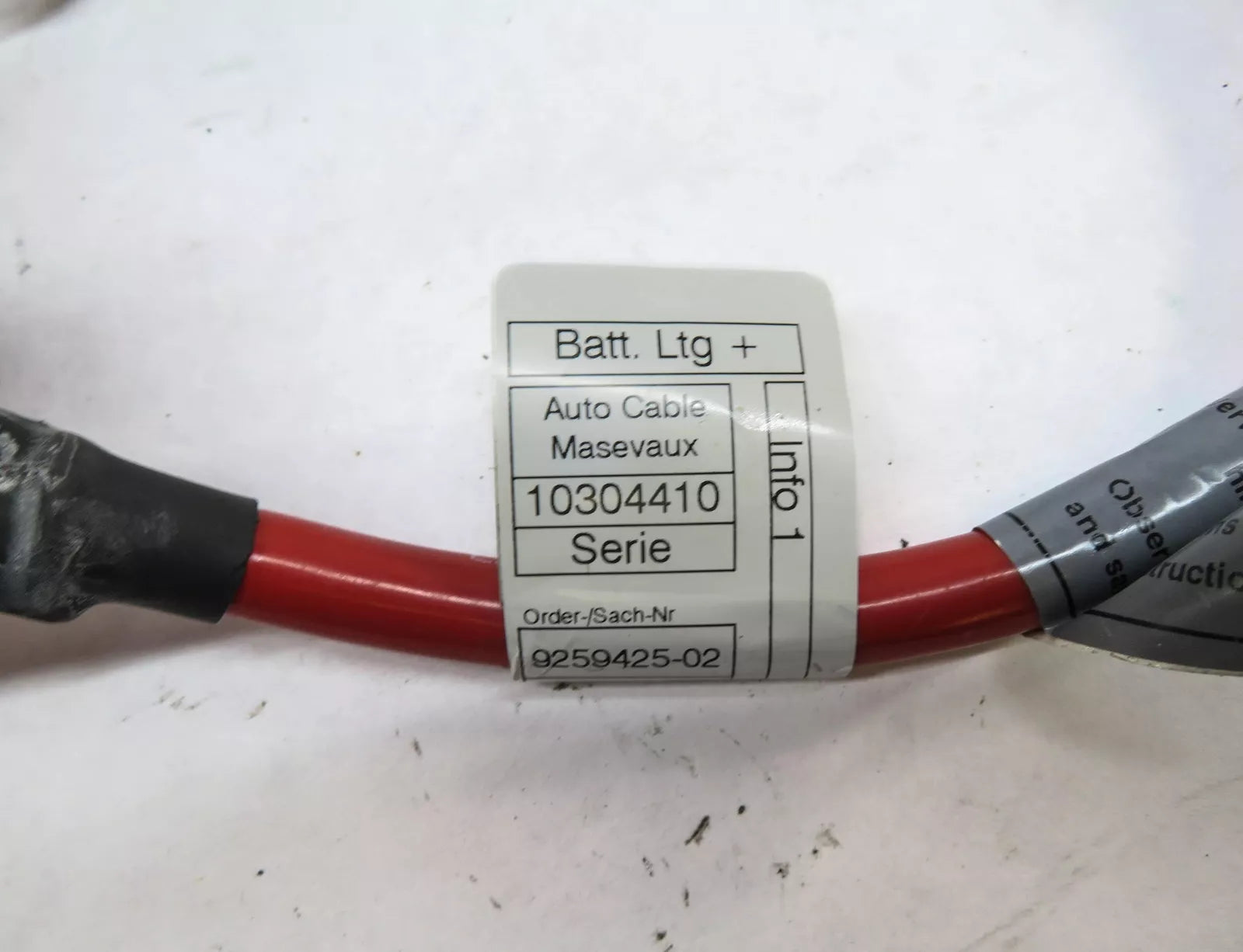 2014 BMW 328i (F30) POSITIVE BATTERY CABLE TERMINAL SRS